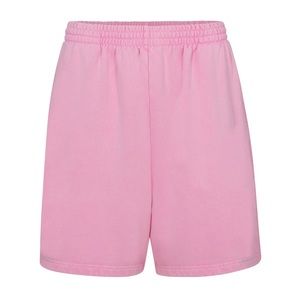 SKIMS bubble gum pink boyfriend fleece shorts